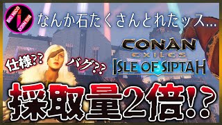 🔰#1【コナンエグザイル:シプター島】バグ？石/木材/鉄の素材採取量が２倍の場所 !?【Conan Exiles:Isle of siptah】BIGNICO