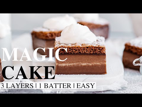 Chocolate Magic Custard Cake | 1 Batter - 3 Layers | Impressive Cake