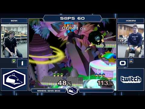 S@PS 60 Melee Singles - Bean (Marth) vs Hoborg (Luigi) - Winners Semis