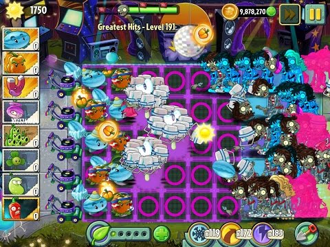 Plants vs Zombies 2 Greatest Hits Epic Hack - Level 191 - Winter Melon & Pepper Pult III