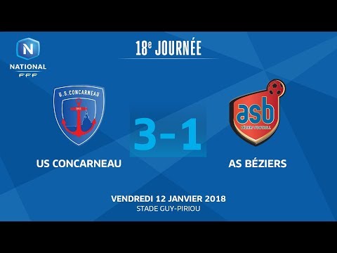 J18 : US Concarneau - AS Béziers (3-1), le replay