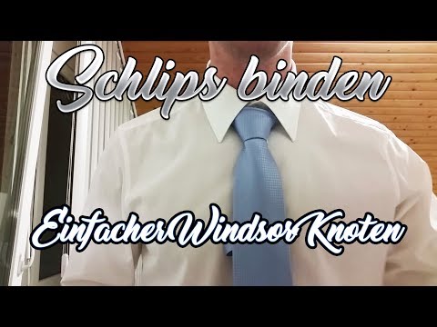 Schlips binden einfacher Windsor Knoten