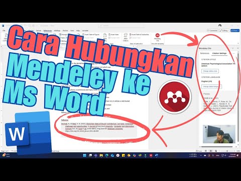 Cara menghubungkan mendeley dengan word - Microsoft Office Reference Add Ins
