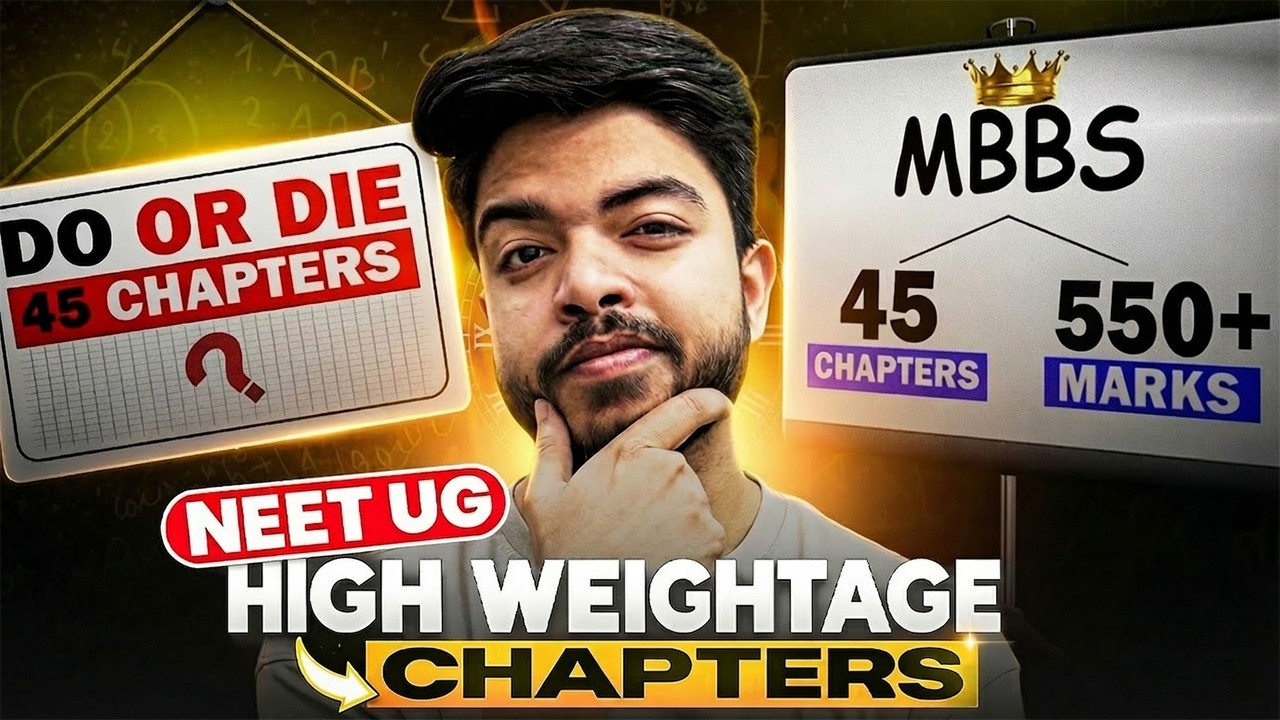 45 Chapters= 550+ Marks| Do or Die High Weightage Chapters For NEET 2026🔥