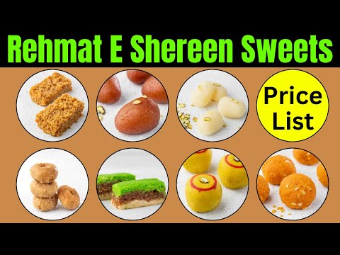 Rehmat e Shereen Sweets Price List 2024 in Karachi | 1 Kg Mithai Rates in Karachi