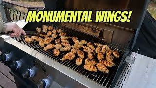 Massive Grilled Chicken Wing Cook on the Monument Eminence E605