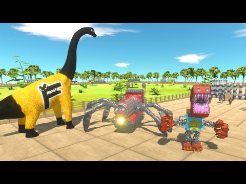 NEW BOXY BOO & CHOO CHOO CHARLES & ALPHABET LORE (F) DEATH RUN | 🦖Animal Revolt Battle Simulator🦕