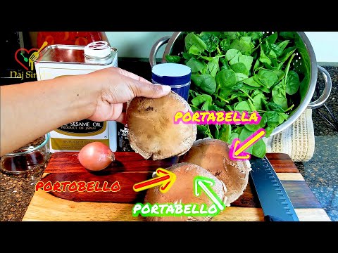 Garlic Mushrooms and Spinach Recipe | An EASY Plant-based Side Dish
