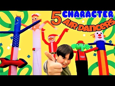 5 Character Air Dancers Turn Them On All Together!