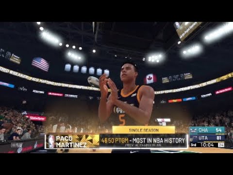 NBA 2K19 My Career Jazz vs Hornets "Making History Once Again!" Ep.83