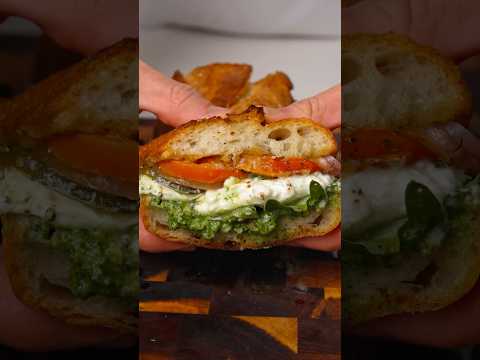 Roasted Veggie & Burrata Sandwich #shorts
