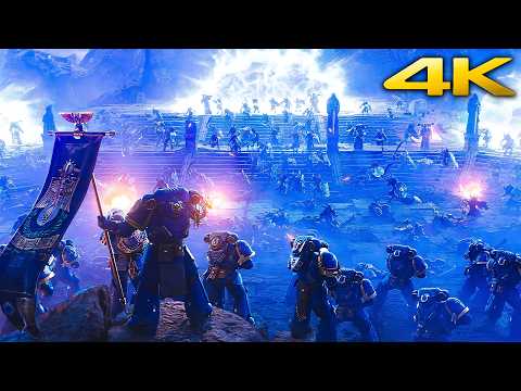 Lord Calgar saves the Marines : Defend the Banner Scene - Warhammer 40K Space Marine 2 [4K 60FPS]