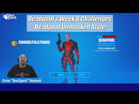 HOW TO GET DEADPOOL UNMASKED SKIN STYLE! (FORTNITE DEADPOOL WEEK 8)