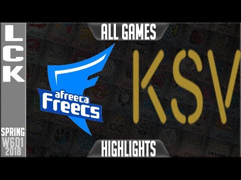 AFS vs KSV Highlights ALL GAMES | LCK Week 6 Spring 2018 W6D1 | Afreeca Freecs vs KSV Esports