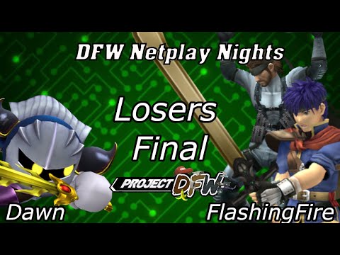 Dawn (Meta Knight) vs FlashingFire (Ike, Snake) - DFW Netplay Nights 6 Losers Final