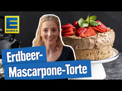 Erdbeer Mascarpone Torte | Torten Rezept mit Erdbeeren und Schokolade