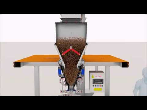 Powder bagging machine of screw feeding type