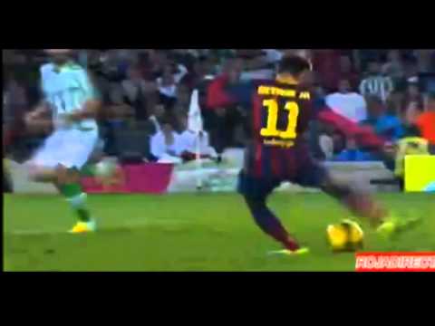 Neymar Goal Real Betis - Barcelona 0-1 10/11/2013 HD Неймар гол Бетис Барселона
