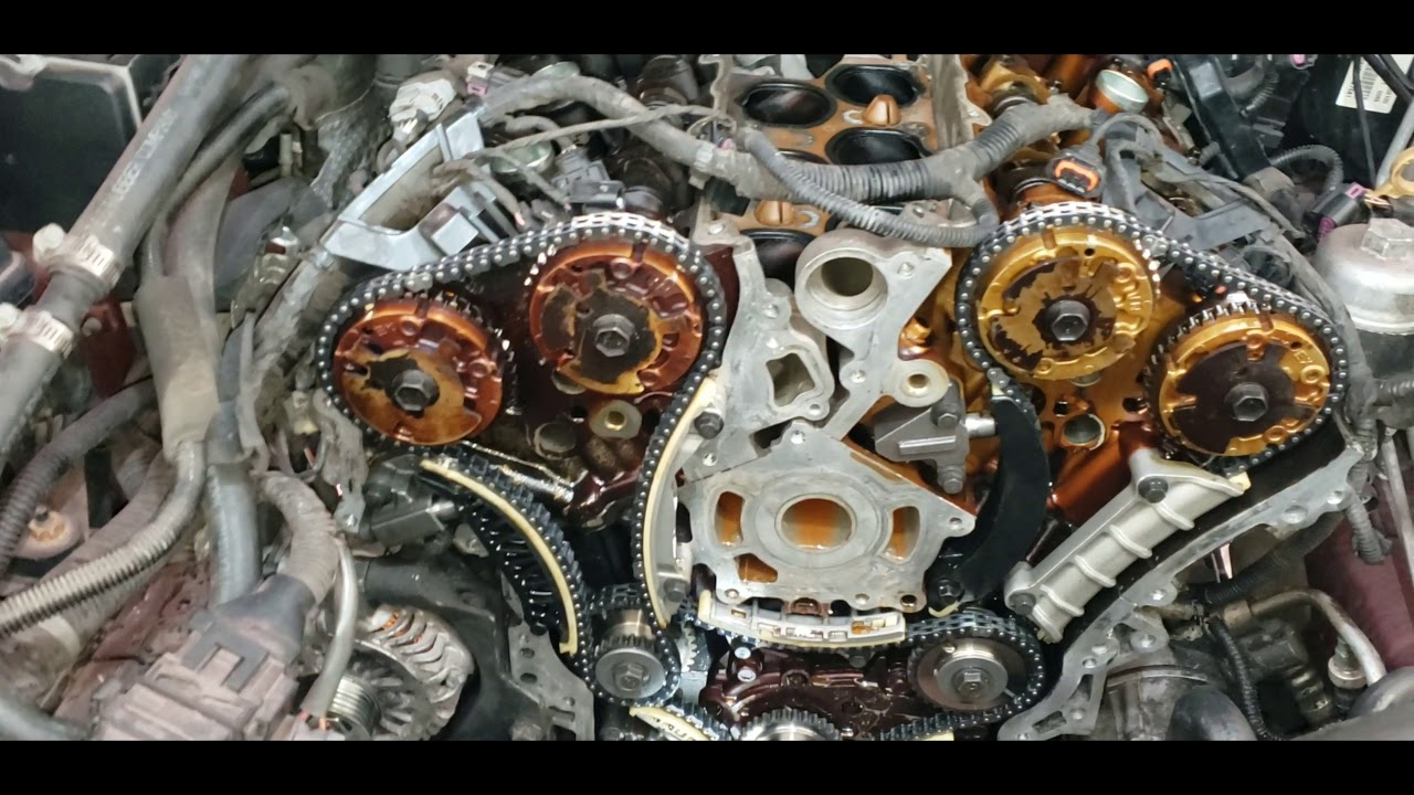 3.6 Engine timing chain with Cam Phaser and chains replace.