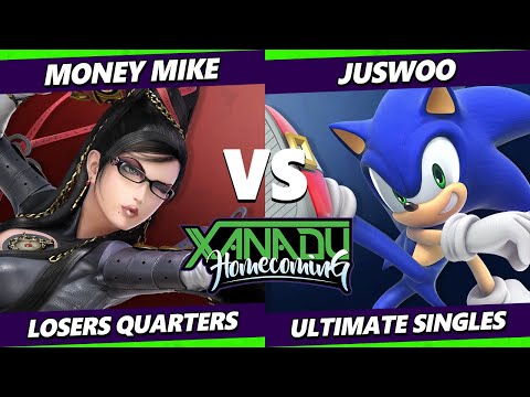 Xanadu Homecoming Top 8 - Money_mike (Bayonetta, Pyra Mythra) Vs. Juswoo (Sonic) Smash Ultimate