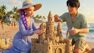 Download lagu Family Beach Challenge | Animated  | Croco Beat (Kpop Demon Hunters Song) mp3