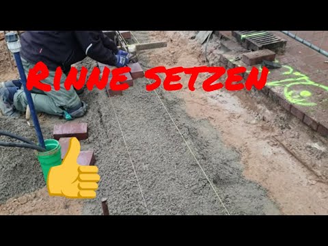 Ablaufrinne aus Klinker herstellen🆕👍👏 im Halbversatz