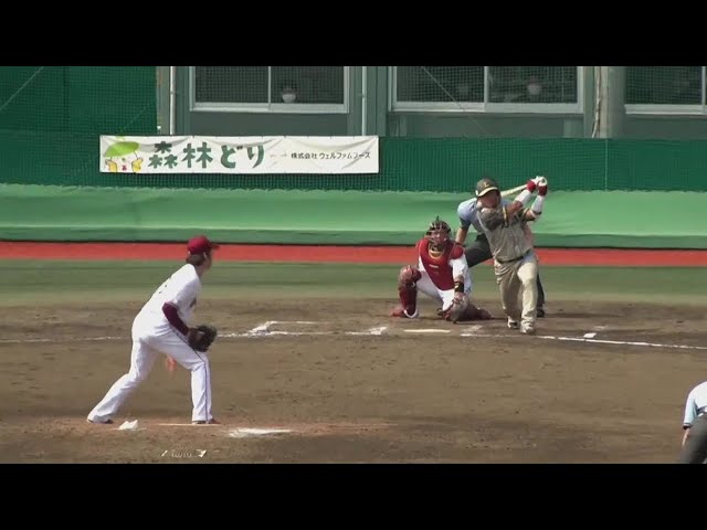 【ファーム】ライオンズ・岸潤一郎 1点差に迫るレフトへのタイムリー2ベースヒット!! 2022年7月27日  東北楽天ゴールデンイーグルス 対 埼玉西武ライオンズ