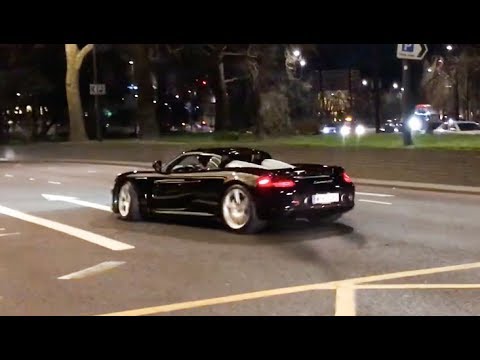 STRAIGHT PIPED Carrera GT 'drive like you stole it'! Crazy powerslide and sounds in the city