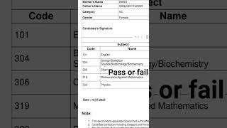 My cuet ug result 2023|pass or fail #trending