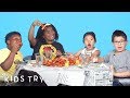 Kids Try Crawfish Boil | Kids Try | HiHo Kids