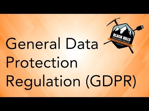 General Data Protection Regulation (GDPR)