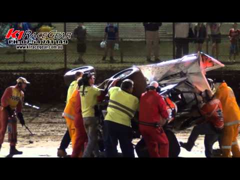Sprintcars: Luke Oldfield Rollover - Charlton Raceway