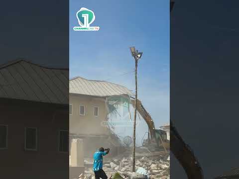 WATCH: Excavator Continues Demolition at Pink Flamingo Club