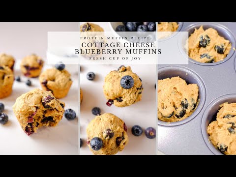 Blueberry Cottage Cheese Muffins | Protein Meal Prep Recipe