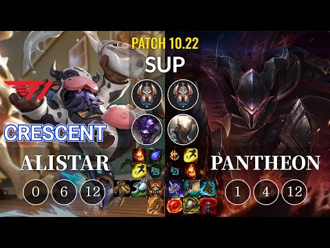 T1 Crescent Alistar vs Pantheon Sup - KR Patch 10.22