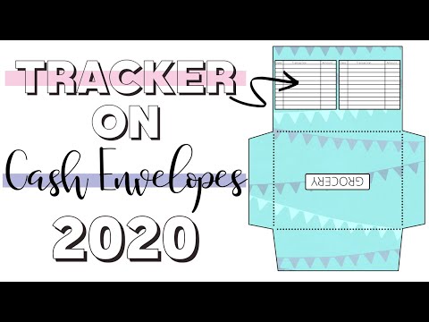 Part of a video titled How To Add A Tracker On Your Cash Envelope USING CANVA 2020