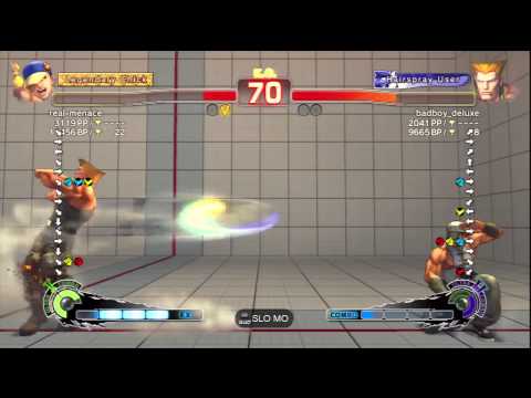 real-menace (Yun) Vs badboy-deluxe (Guile) SSF4 AE Ranked Matches - PSN