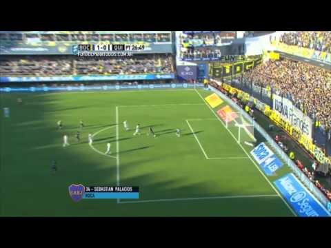 Gol de Palacios. Boca 1 - Quilmes 0. Fecha 17. Primera División 2015. FPT.