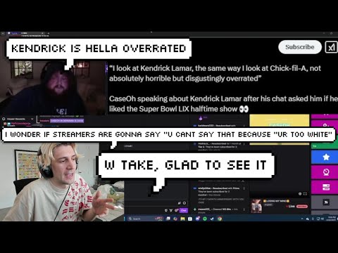 xQc Reacts to Casoh saying Kendrick Lamar is "Disgustingly Overrated & Not Absolutely Not Horrible"