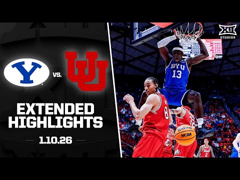 #9 BYU vs. Utah Extended Highlights | 2025-26 Big 12 Men's Basketball