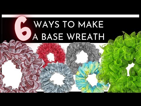 6 WAYS TO MAKE A DECO MESH BASE WREATH  - HOW TO MAKE A WREATH COMPILATION 2021 #wreathtutorial