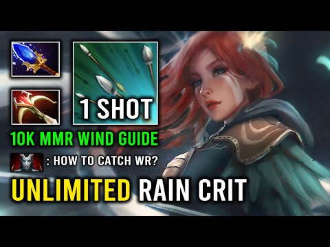 UNLIMITED RAIN CRIT 1 Shot Shackle 10K Windranger Amazing Spell Casting 100% Deleted Mid Dota 2