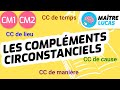 Les compléments circonstanciels CM1 - CM2 - Cycle 3 - Français - Grammaire