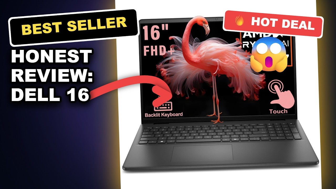 Honest Review: Dell 16 Inch FHD+ Touchscreen AI Powered Laptop Worth It? AMD Ryzen 7 170 Pros & Cons