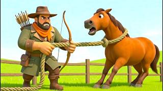 Download lagu The Sad Story of Stolen Horse 🐴💔Old MacDonald Farm & Police Rescue 👮‍♂️🏹 mp3