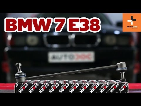 How to change front anti roll bar link BMW 7 E38 TUTORIAL | AUTODOC