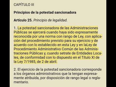 Ley 40/2015. Título Preliminar. CAPÍTULO III Principios de la potestad sancionadora