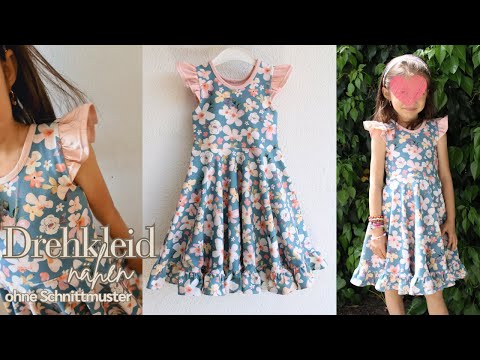 Sommerkleid ohne Schnittmuster nähen ☀️ DIY Drehkleid mit Rüschenärmeln für Anfänger