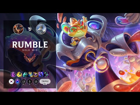 Rumble Mid vs Galio - KR Grandmaster Patch 12.14