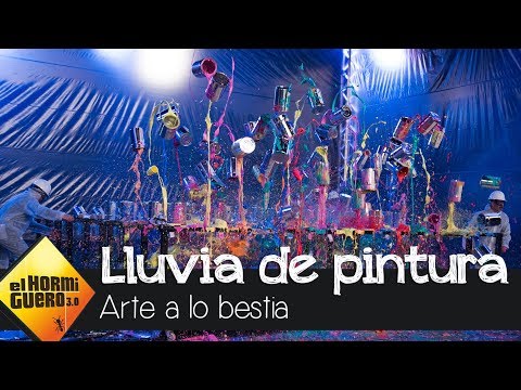 Marron provoca una impresionante lluvia de botes de pintura voladora - El Hormiguero 3.0